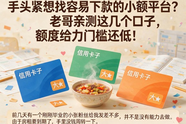 手头紧想找容易下款的小额平台？老哥亲测这几个口子，额度给力门槛还低！