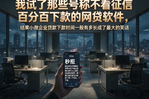 我试了那些号称不看征信百分百下款的网贷软件，结果小微企业贷款下款时间一般有多长成了最大的笑话