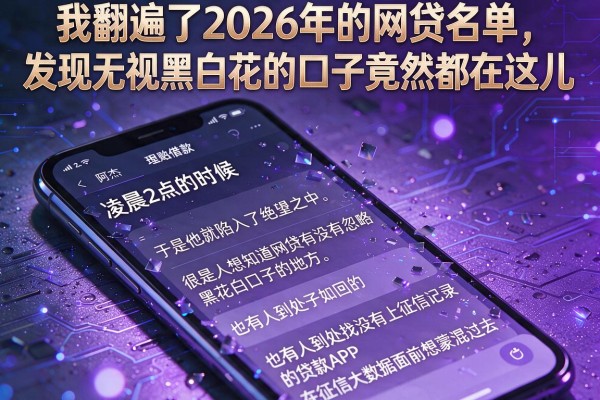 我翻遍了2026年的网贷名单，发现无视黑白花的口子竟然都在这儿