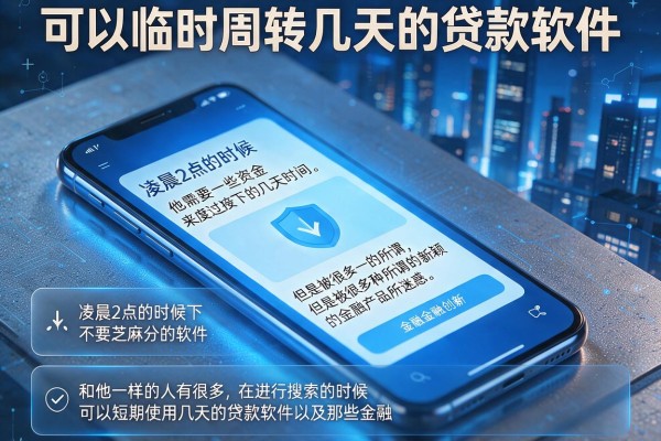 可以临时周转几天的贷款软件，详尽说明五个金融创新秒下不要芝麻分的软件