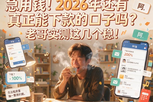 急用钱！2026年还有真正能下款的口子吗？老哥实测这几个稳！