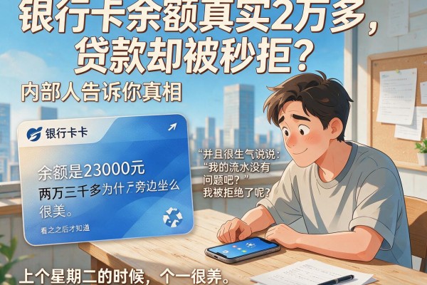 银行卡余额真实2万多，贷款却被秒拒？内部人告诉你真相