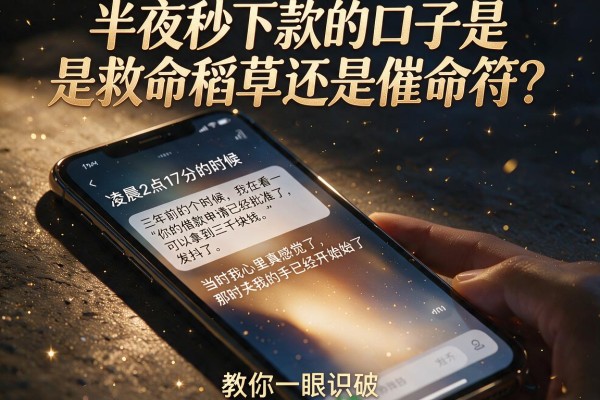 半夜秒下款的口子是救命稻草还是催命符？教你一眼识破