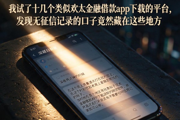 我试了十几个类似欢太金融借款app下载的平台，发现无征信记录的口子竟然藏在这些地方