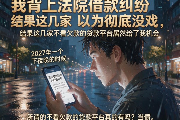 我背上法院借款纠纷以为彻底没戏，结果这几家不看欠款的贷款平台居然给了我机会