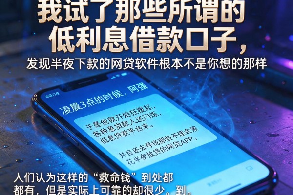 我试了那些所谓的低利息借款口子，发现半夜下款的网贷软件根本不是你想的那样