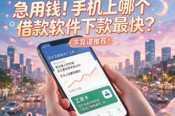 急用钱！手机上哪个借款软件下款最快？求靠谱推荐！