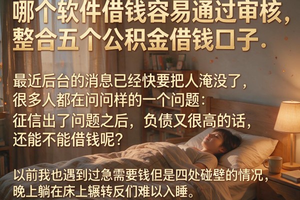 哪个软件借钱容易通过审核,整合五个公积金借钱口子