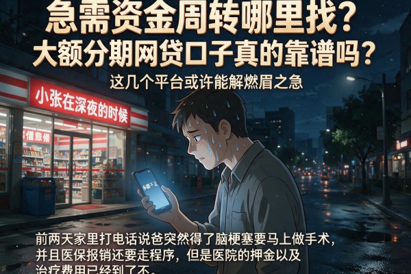 急需资金周转哪里找？大额分期网贷口子真的靠谱吗？这几个平台或许能解燃眉之急