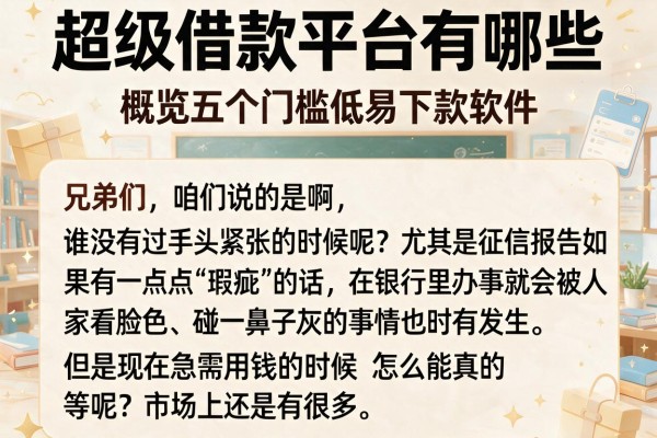 超级借款平台有哪些，概览五个门槛低易下款软件