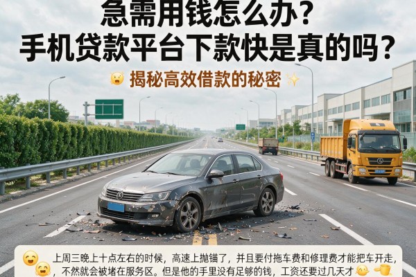 急需用钱怎么办？手机贷款平台下款快是真的吗？揭秘高效借款的秘密