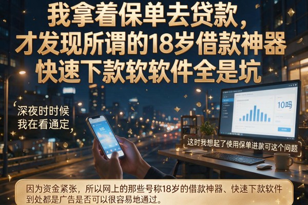 我拿着保单去贷款，才发现所谓的18岁借款神器快速下款软件全是坑
