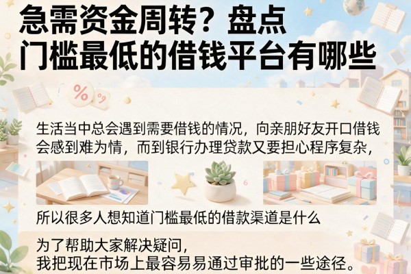 急需资金周转？盘点门槛最低的借钱平台有哪些