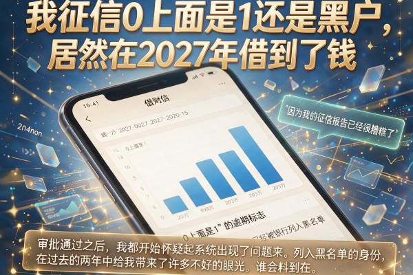 我征信0上面是1还是黑户，居然在2027年借到了钱