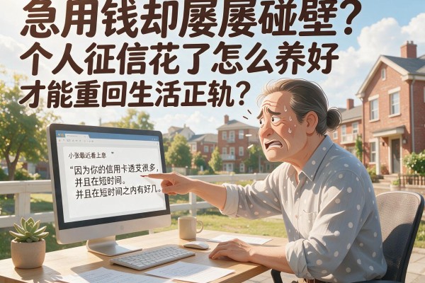 急用钱却屡屡碰壁？个人征信花了怎么养好才能重回生活正轨？