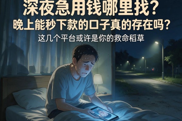 深夜急用钱哪里找？晚上能秒下款的口子真的存在吗？这几个平台或许是你的救命稻草