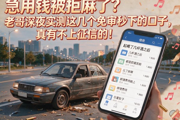 急用钱被拒麻了？老哥深夜实测这几个免审秒下的口子，真有不上征信的！
