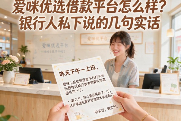 爱咪优选借款平台怎么样？银行人私下说的几句实话