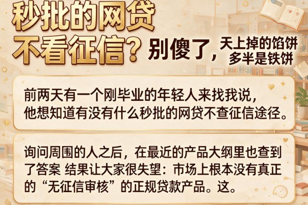 秒批的网贷 不看征信?别傻了,天上掉的馅饼多半是铁饼