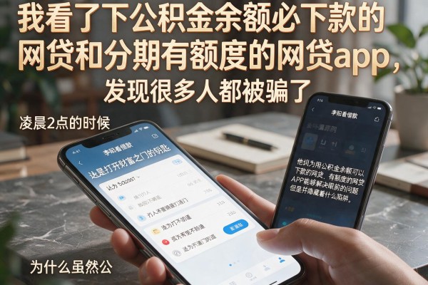 我看了下公积金余额必下款的网贷和分期有额度的网贷app，发现很多人都被骗了