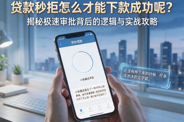 贷款秒拒怎么才能下款成功呢？揭秘极速审批背后的逻辑与实战攻略