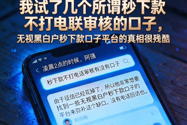 我试了几个所谓秒下款不打电联审核的口子，发现无视黑白户秒下款口子平台的真相很残酷