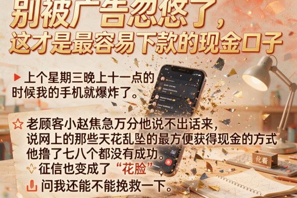 别被广告忽悠了，这才是最容易下款的现金口子