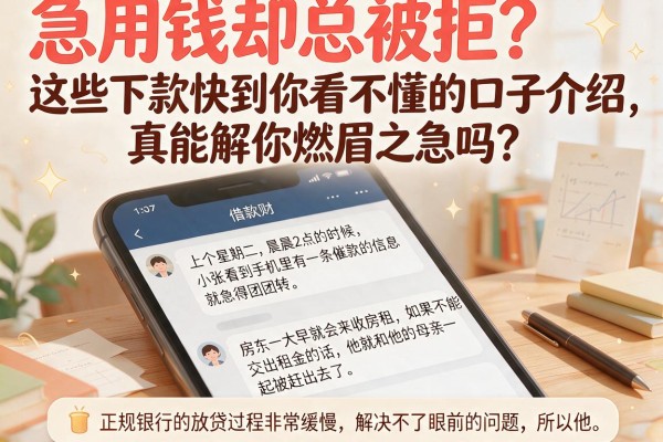 急用钱却总被拒？这些下款快到你看不懂的口子介绍，真能解你燃眉之急吗？