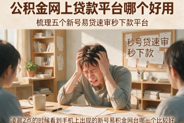 公积金网上贷款平台哪个好用，梳理五个新号易贷速审秒下款平台