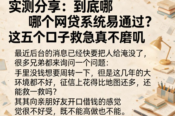 实测分享：到底哪个网贷系统易通过？这五个口子救急真不磨叽