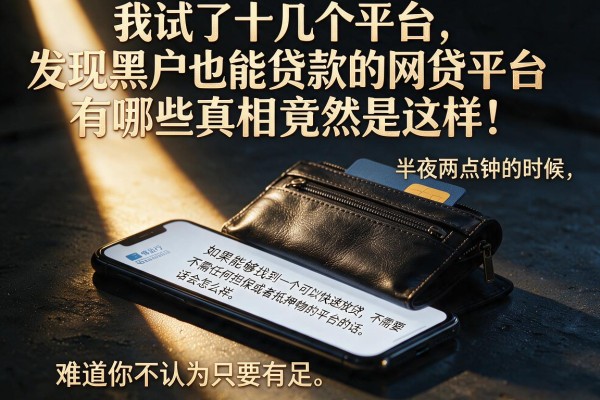 我试了十几个平台，发现黑户也能贷款的网贷平台有哪些真相竟然是这样