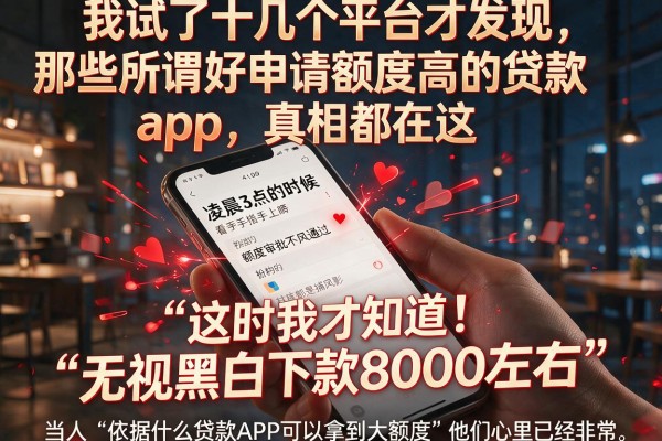 我试了十几个平台才发现，那些所谓好申请额度高的贷款app，真相都在这