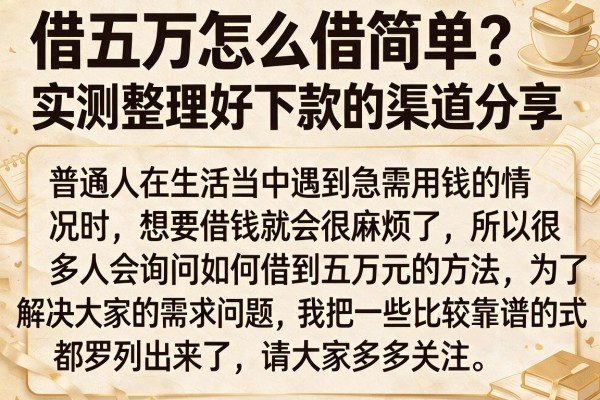 借五万怎么借简单？实测整理好下款的渠道分享