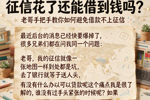 征信花了还能借到钱吗？老哥手把手教你如何避免借款不上征信