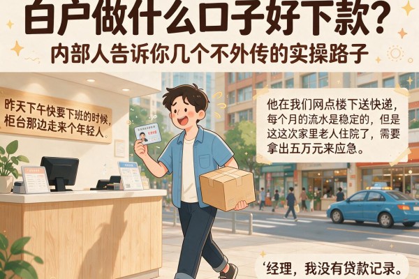白户做什么口子好下款？内部人告诉你几个不外传的实操路子