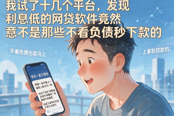 我试了十几个平台，发现利息低的网贷软件竟然不是那些不看负债秒下款的