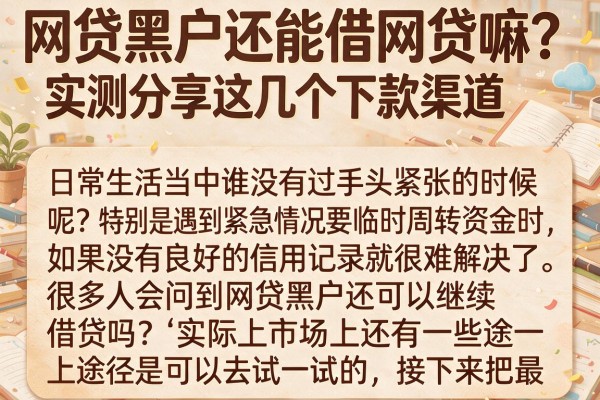 网贷黑户还能借网贷嘛？实测分享这几个下款渠道