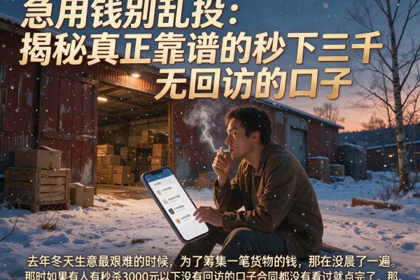 急用钱别乱投:揭秘真正靠谱的秒下三千无回访的口子