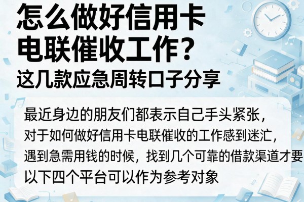 怎么做好信用卡电联催收工作？这几款应急周转口子分享