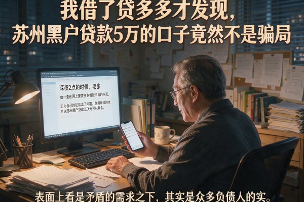 我借了贷多多才发现，苏州黑户贷款5万的口子竟然不是骗局