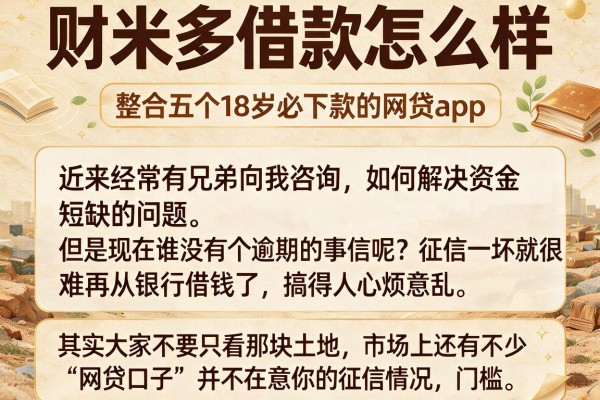 财米多借款怎么样，整合五个18岁必下款的网贷app