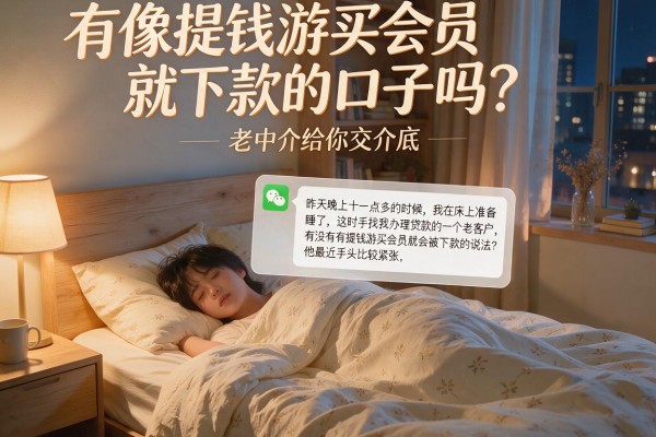有像提钱游买会员就下款的口子吗?老中介给你交个底