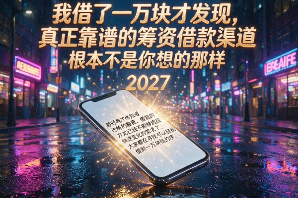 我借了一万块才发现，真正靠谱的筹资借款渠道根本不是你想的那样