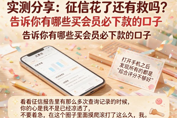 实测分享：征信花了还有救吗？告诉你有哪些买会员必下款的口子
