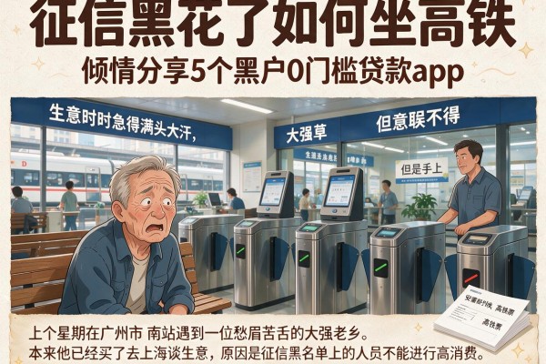 征信黑花了如何坐高铁，倾情分享5个黑户0门槛贷款app