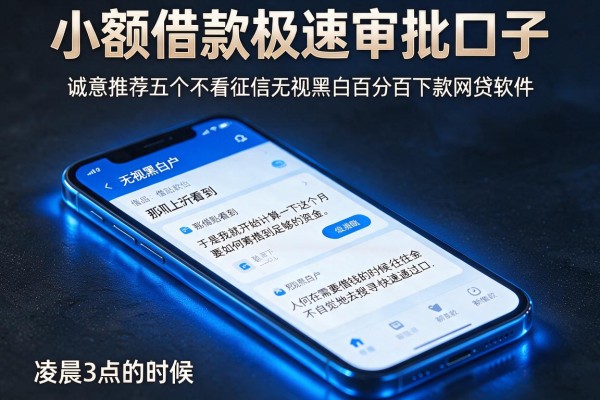小额借款极速审批口子，诚意推荐五个不看征信无视黑白百分百下款网贷软件