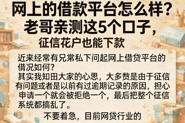 网上的借款平台怎么样？老哥亲测这5个口子，征信花户也能下款