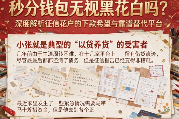 秒分钱包无视黑花白吗？深度解析征信花户的下款希望与靠谱替代平台