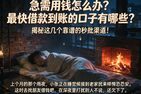 急需用钱怎么办？最快借款到账的口子有哪些？揭秘这几个靠谱的秒批渠道！