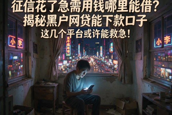 征信花了急需用钱哪里能借？揭秘黑户网贷能下款口子，这几个平台或许能救急！